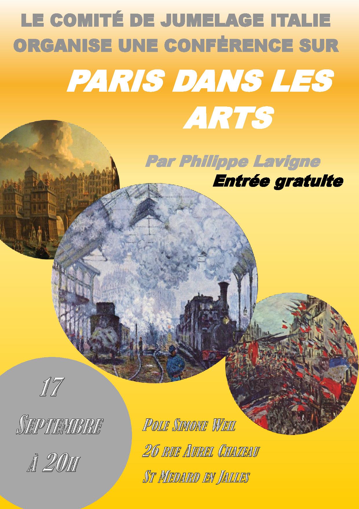 Conférence « Paris dans les arts »